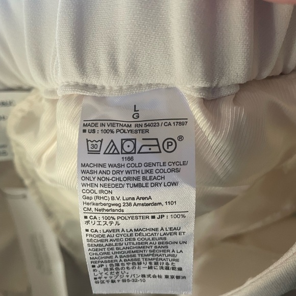 Banana Republic Cream Hayden Crepe Wide Leg Pants Size L NWT - Picture 7 of 9